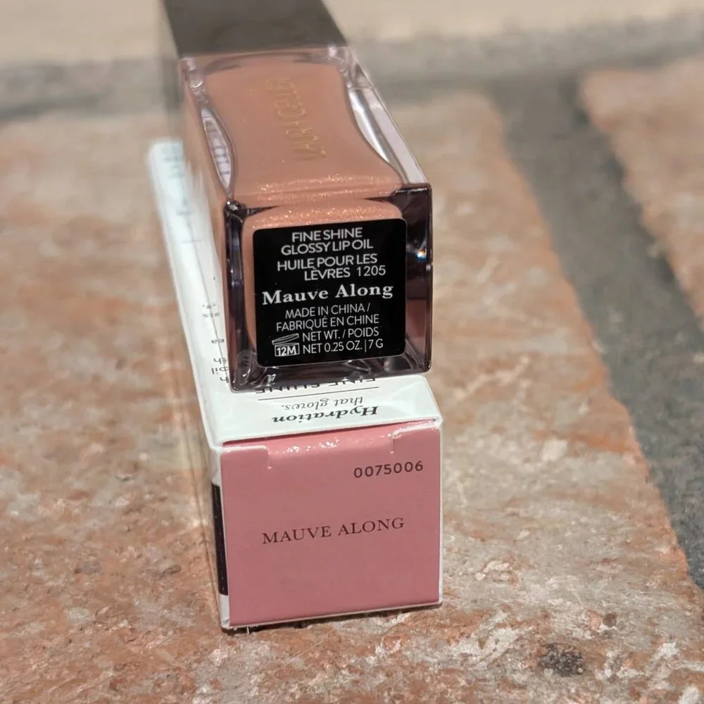 Laura Geller Fine Shine Glossy Lip Oil – Mauve Along NWT